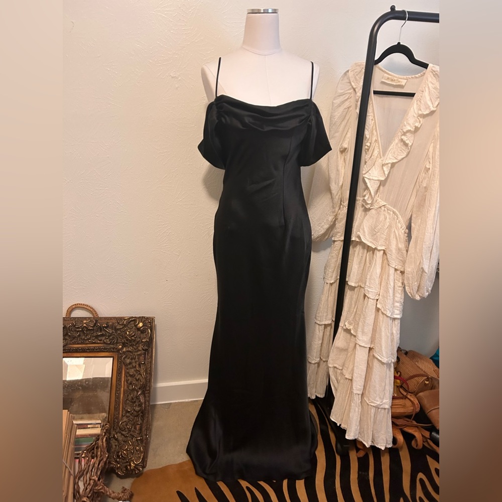 Lulus black off the shoulder gown